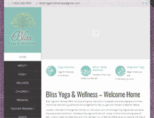 Tablet Screenshot of bliss-yoga-wellness.com